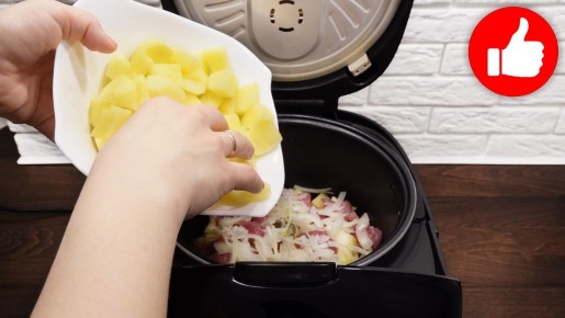 Наслаждайтесь вкусом: картошка с мясом в бульоне в мультиварке