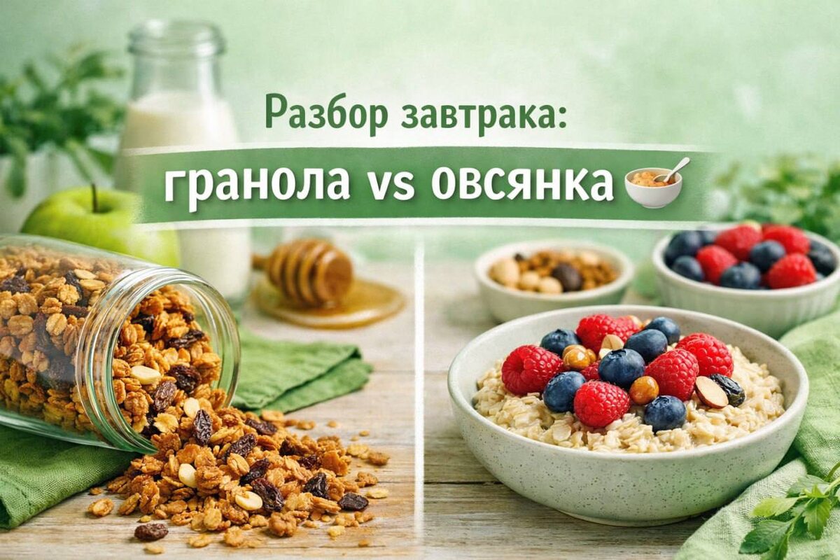 Что выбрать на завтрак: гранола или овсянка?