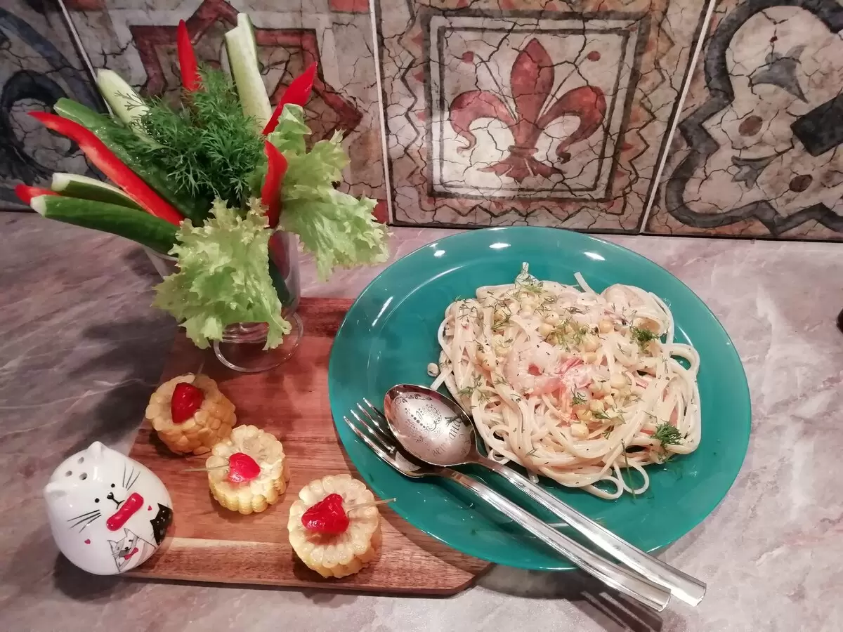 Невероятная паста с креветками: сливочный соус, который удивит